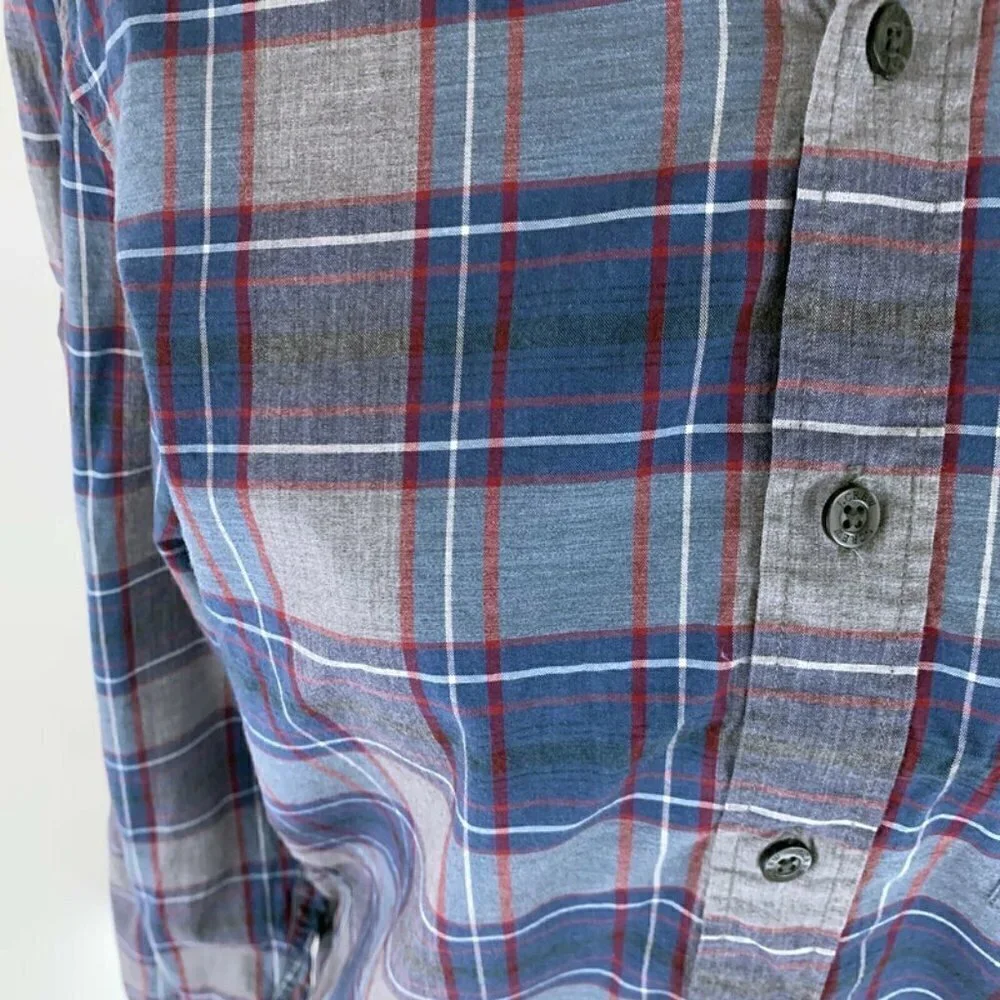 J. Crew Men's Size XS Button Down Shirt Plaid 100% Cotton Fitted